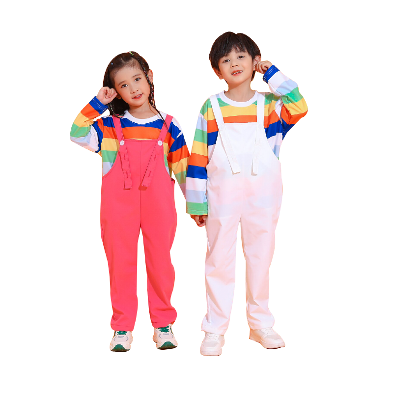 男女小学生幼儿舞蹈背带裤表演服