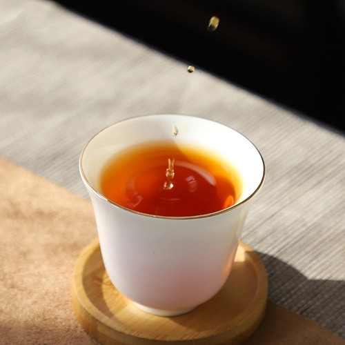 描金白瓷茶杯家用羊脂玉敬茶杯陶瓷主人杯玉瓷品茗杯功夫茶具茶杯