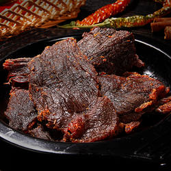 湖岭牛肉干风干手撕黄牛肉温州特产五香沙爹连桶装500g平萍瑞安