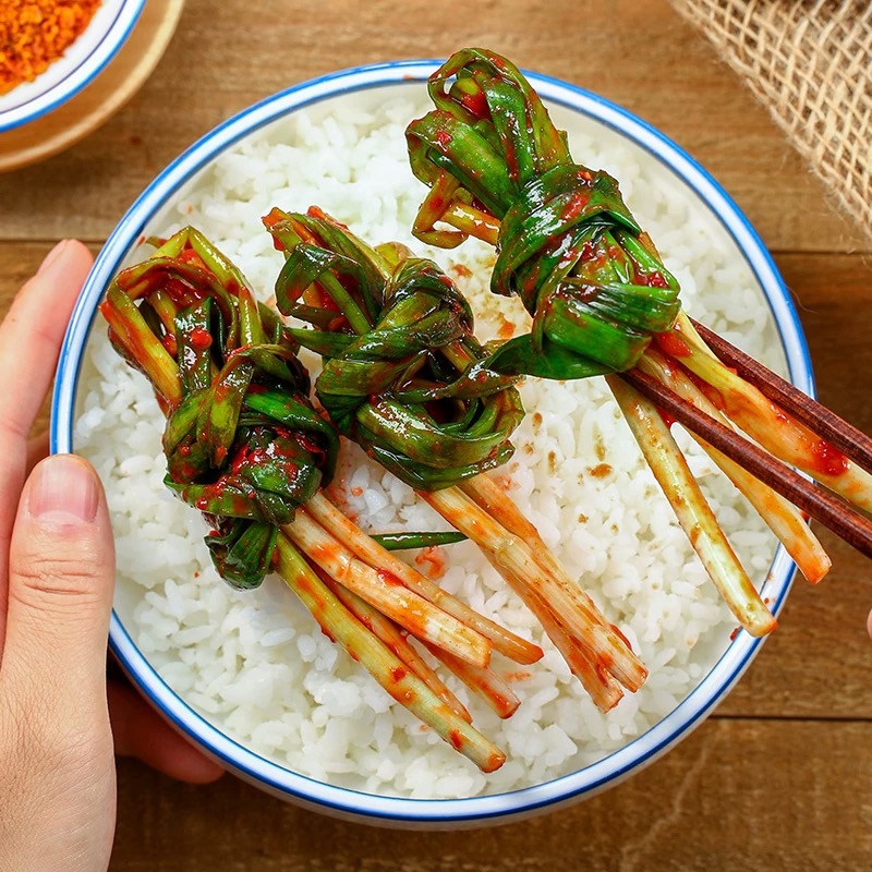 正宗韩国小葱泡菜东北韩式泡葱下饭菜咸菜酱菜延边朝鲜萝卜大全