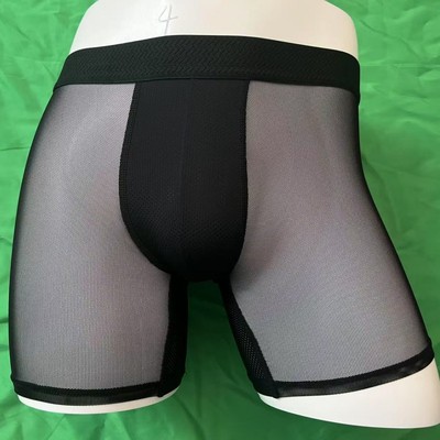 透明网纱透气大码内裤