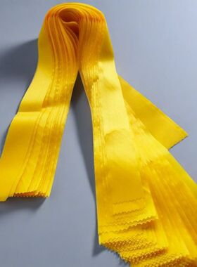 黄色丝带飘带纪念挂树黄布条彩带公墓地陵园林绑花绸带祭祖追思带
