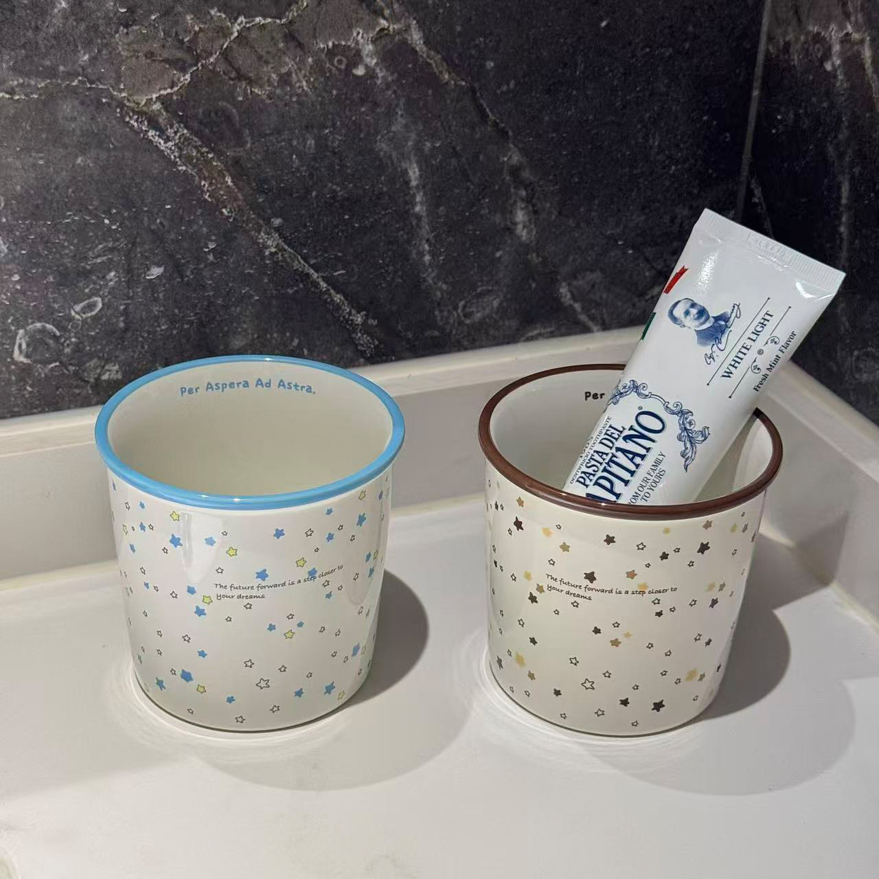 原创可爱星星高颜值漱口杯家用浴室刷牙杯陶瓷牙缸杯情侣洗漱杯子,家庭/个人清洁工具,洗漱杯,淘宝优惠券,粉丝福利购,淘宝优惠卷
