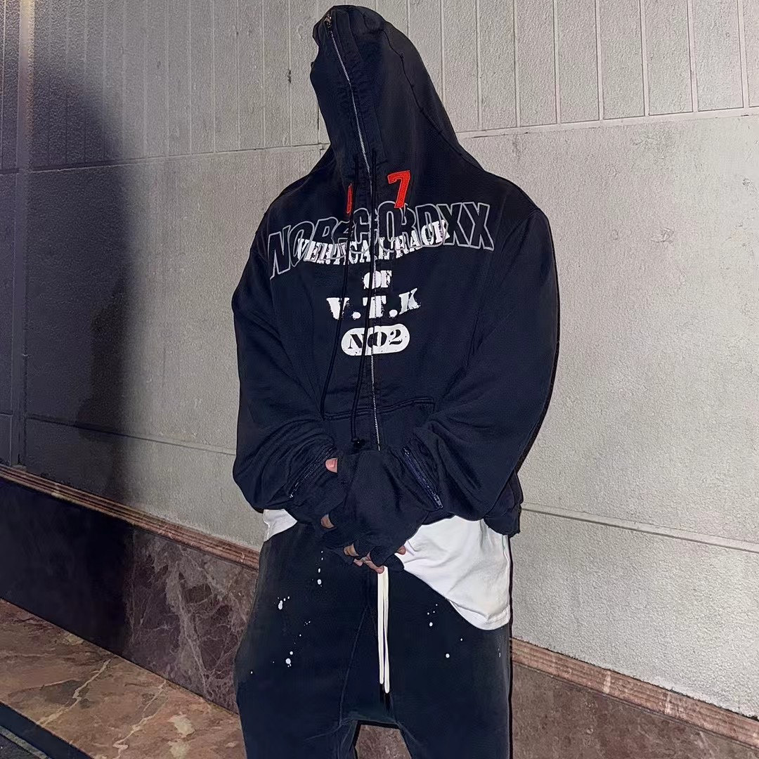 二合一手套卫衣开衫男女