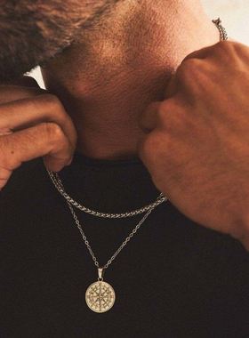 Chain men man gold Necklace Star Gift Design Jewelry Punk