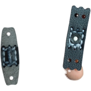 弹弓撒放皮兜单孔双孔磁力皮兜D重配带磁铁弹弓兜扁皮传统通用