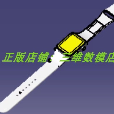 智能手表watch表链表盘 3D打印素材 实体三维几何模型数模建模stp