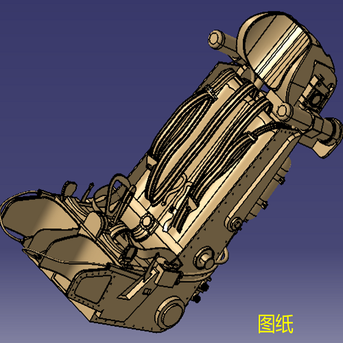俄罗斯战斗机飞机弹射座椅曲面造型3D三维几何数模型stp图纸救生