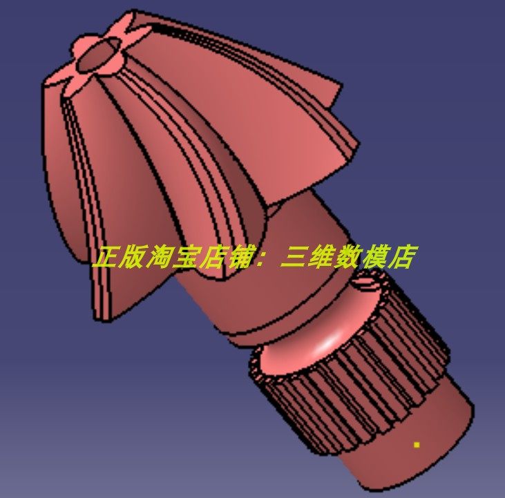 渐开线斜齿轮 锥齿轮 花键轴 catia草图零件设计3d三维几何数模型