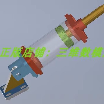 液压油缸Inventor含参带步骤 减震器 3D三维几何模型数模建模stp