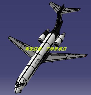 波音717大飞机客机轮子3D三维几何数模型澳航黑色外观stp涡轮引擎