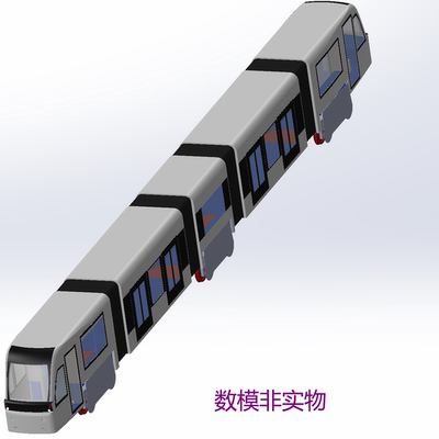 有轨电车列车3D三维几何数模型Solidworks图纸曲面造型CAD机车