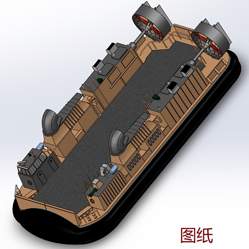 20米lcac海军航母气垫船腾空船3d三维几何数模型solidworks图纸