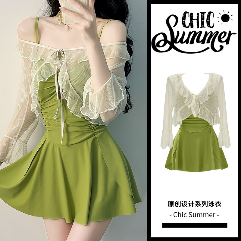 Chic Summer2025新款泳衣女连体裙式高级感性感海边度假温泉泳装