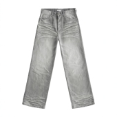 COPYPASTER 立体压皱竹节纹肌理2021M改微喇灰牛仔裤 002 蛋白石