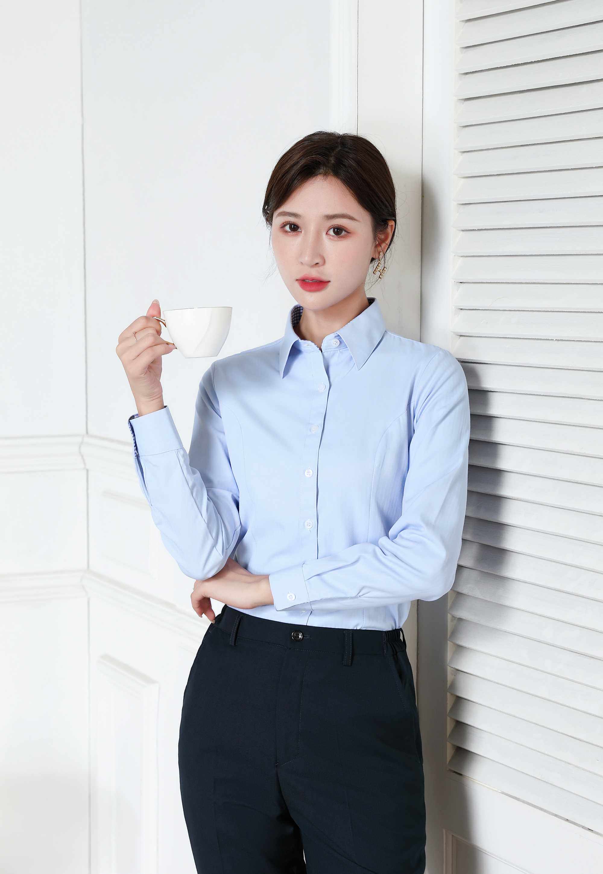 正品现货新款浦发银行行服短袖衬衫女 浦行职业装长袖工作服工装