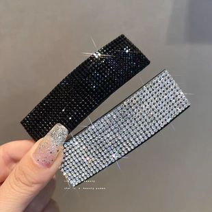 满钻BB夹韩国新款刘海夹后脑勺碎发夹大号bb夹子一字方形侧边夹女