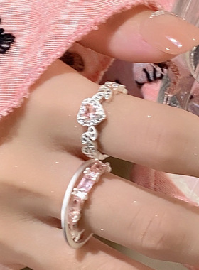 浪漫爱心甜美情侣对戒个性