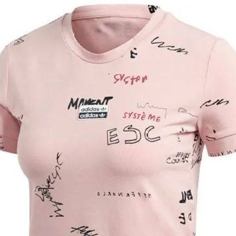 Adidas阿迪达斯三叶草短款运动服短袖圆领T恤粉色 GD3059字母gx仓,运动服/休闲服装,运动T恤,淘宝优惠券,粉丝福利购,淘宝优惠卷