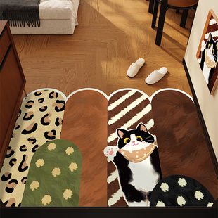 复古风入户门地垫进门地毯pvc皮革门口玄关耐脏免洗防滑2026新款