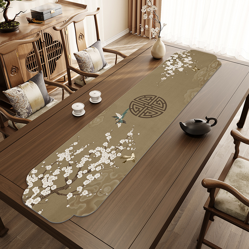 新中式桌旗禅意茶席茶垫茶桌垫布吸水茶台防水茶几垫桌布中国风垫