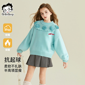 套头毛衣2026年冬季 贝蒂童装 女童花朵秋冬时尚 儿童大童休闲上衣
