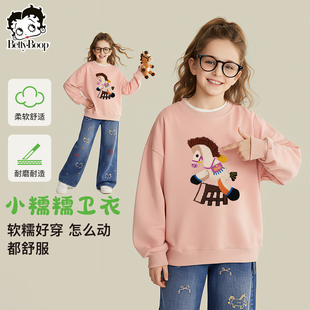 【马年系列】贝蒂女童童装时尚圆领卫衣2026春季新款大童儿童上衣