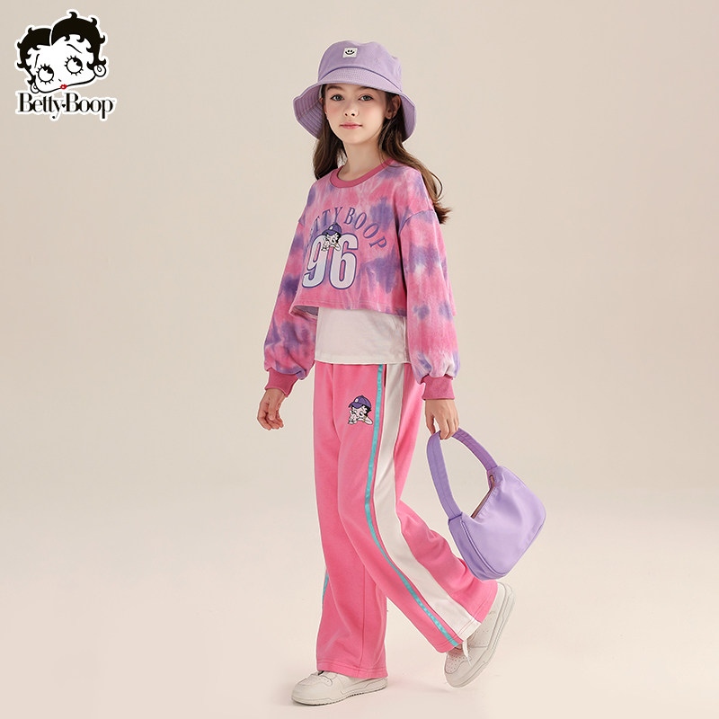 贝蒂女大童春款运动卫衣卫裤套装2026年女童春季童装儿童两件套