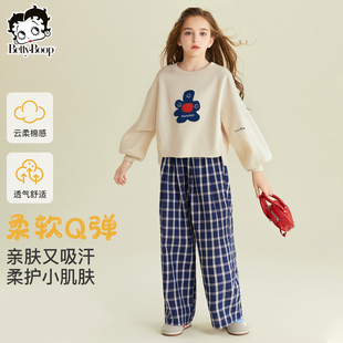 贝蒂春季女童时尚卫衣休闲裤子套装2026年春款女大童儿童两件套