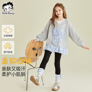 贝蒂女童春秋蝴蝶结卫衣打底裤套装2026年春款儿童中大童两件套