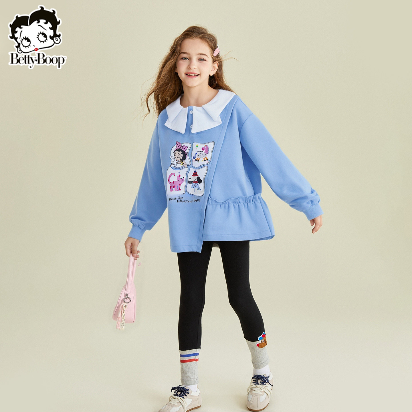 贝蒂女童春季休闲卫衣打底裤套装2026年春款儿童中大童两件套,童装/婴儿装/亲子装,套装,淘宝优惠券,粉丝福利购,淘宝优惠卷