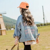 春款 2026韩版 儿童中大童潮牌上衣 洋气女童牛仔外套春季 贝蒂童装