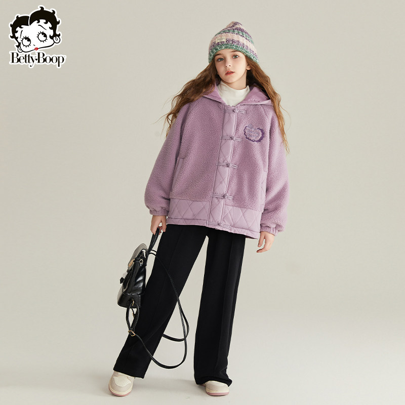 贝蒂女童冬季仿羊羔毛夹棉外套秋冬韩版童装女大童加厚洋气上衣,童装/婴儿装/亲子装,普通外套,淘宝优惠券,粉丝福利购,淘宝优惠卷