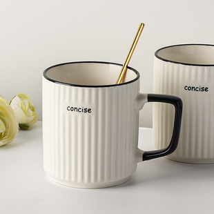 马克杯陶瓷杯子女生夏季 日式 情侣喝水杯家用办公室男生咖啡杯茶杯