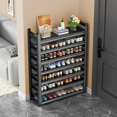家用门口移动鞋架落地钢制简易收纳架入户玄关鞋柜多层铁艺置物架