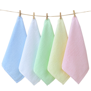 10条纯棉儿童方巾小毛巾纯棉柔软宝宝洗脸洗澡家用婴儿口水巾手帕