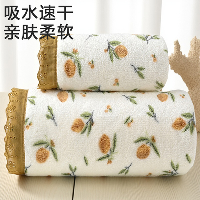 毛巾浴巾三件套比纯全棉吸水不掉毛加大成女人干发帽可穿浴巾