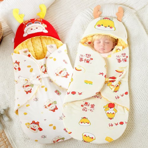 新生婴儿包被睡袋二合一初生宝宝秋冬加厚纯棉a类小月龄两用抱被