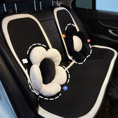 汽车后座坐垫透气单片车垫女神四季 毛绒车座垫 通用网红后排冬季