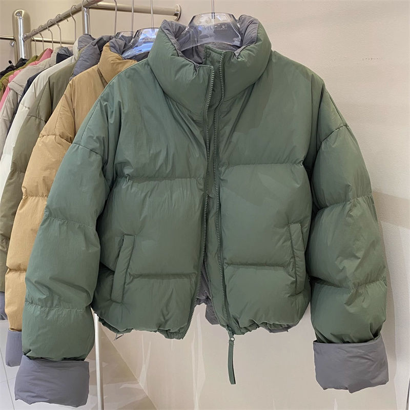 2025新款东大门洋气立领羽绒服女短款宽松韩版白鸭绒加厚外套秋冬