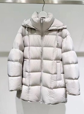 MM云朵泡芙羽绒服女连帽中长款保暖外套2025冬季新款4GB182211