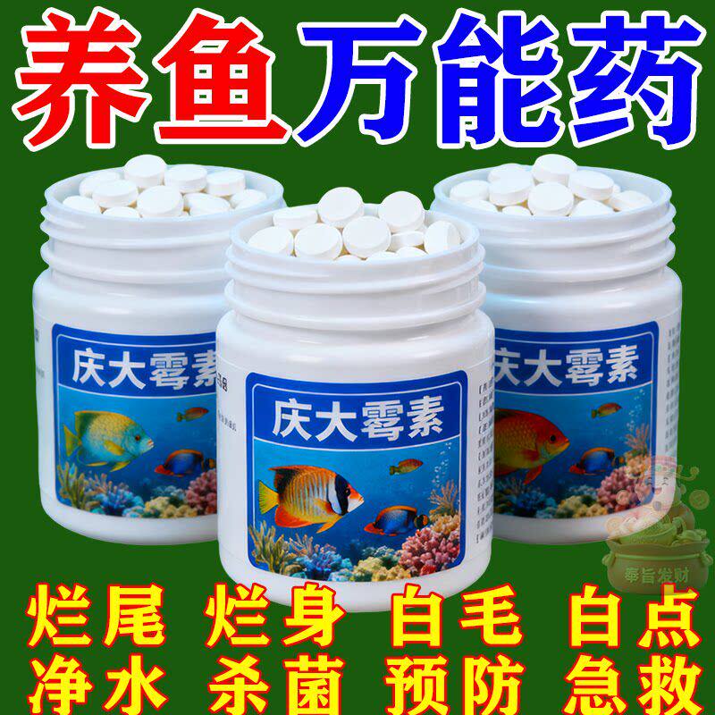 庆大霉素鱼病专用药烂身烂尾白点白毛掉磷蒙眼杀菌鱼缸水质稳定剂