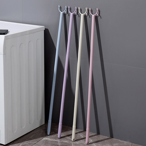 家用可伸缩加厚衣叉晾衣杆