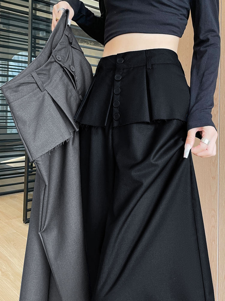 屁帘阔腿西装裤女2025年早秋季新款高腰垂感显瘦直筒拖地休闲裤子,女装/女士精品,休闲裤,淘宝优惠券,粉丝福利购,淘宝优惠卷
