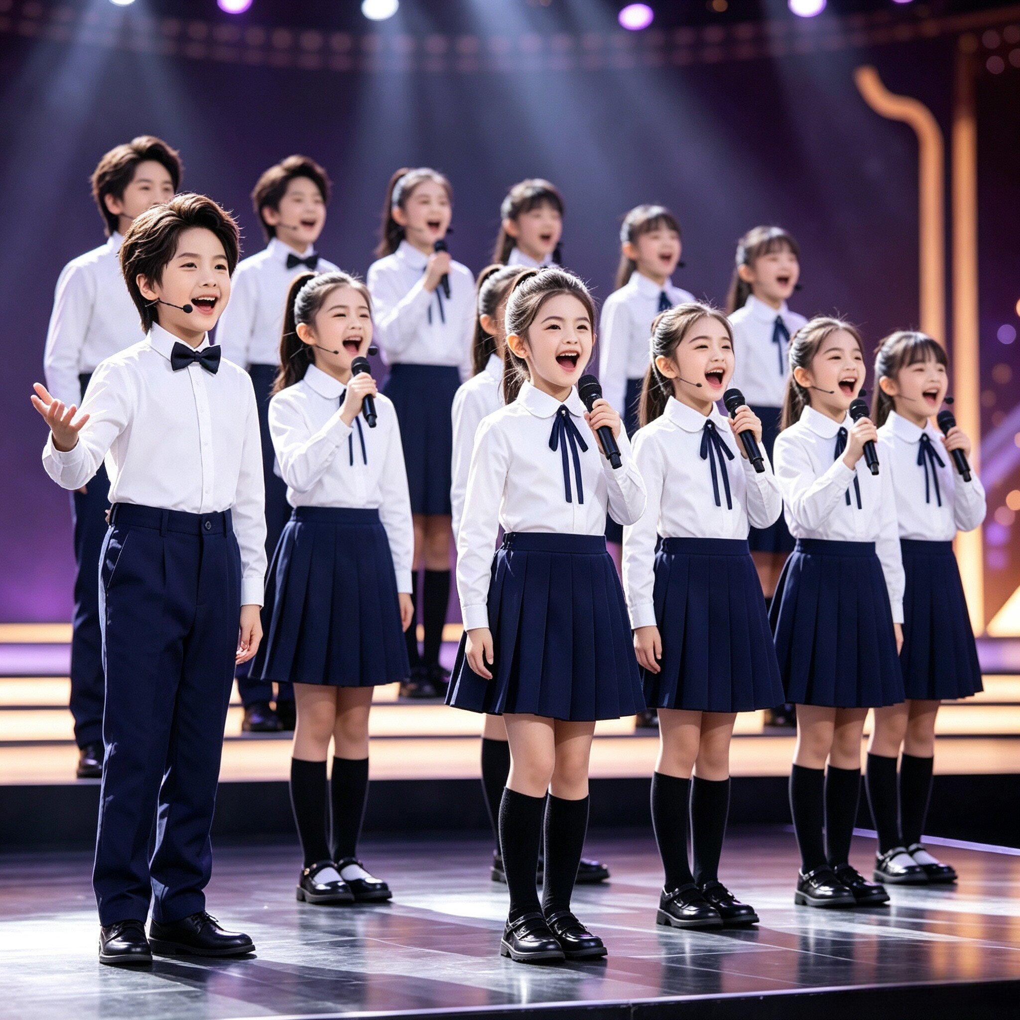 六一儿童大合唱团演出服小学生班民族服装/舞台装