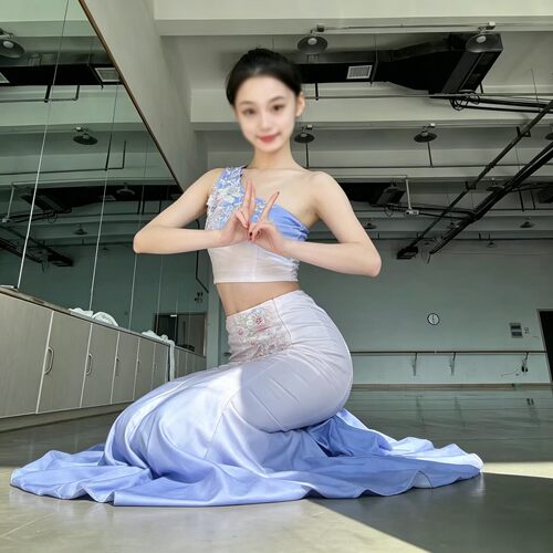 儿童傣族舞蹈服成人女孔雀舞演出服鱼尾裙民族练功表演服舞蹈服装