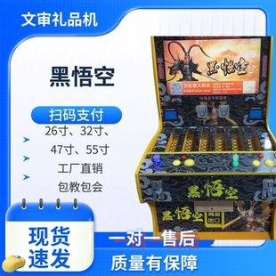 新款双人打鱼游戏机黑悟空妖猴觉醒礼品机自动售卖机扫码投币