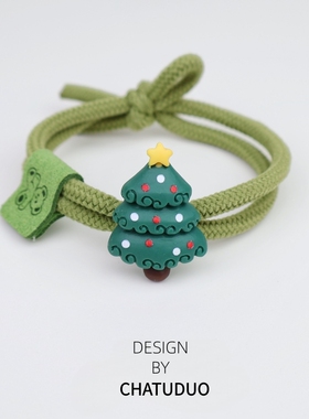 圣诞节发绳女韩版简约小皮筋送男朋友礼物闺蜜发圈森系发绳发饰品