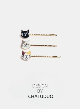 可爱小猫猫一字夹日韩少女心发夹