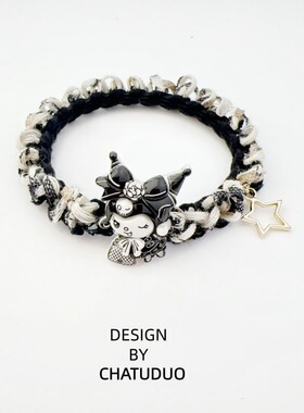 甜酷可爱暗黑可爱少女心发圈创意小女生橡皮筋高弹力耐用头绳发饰